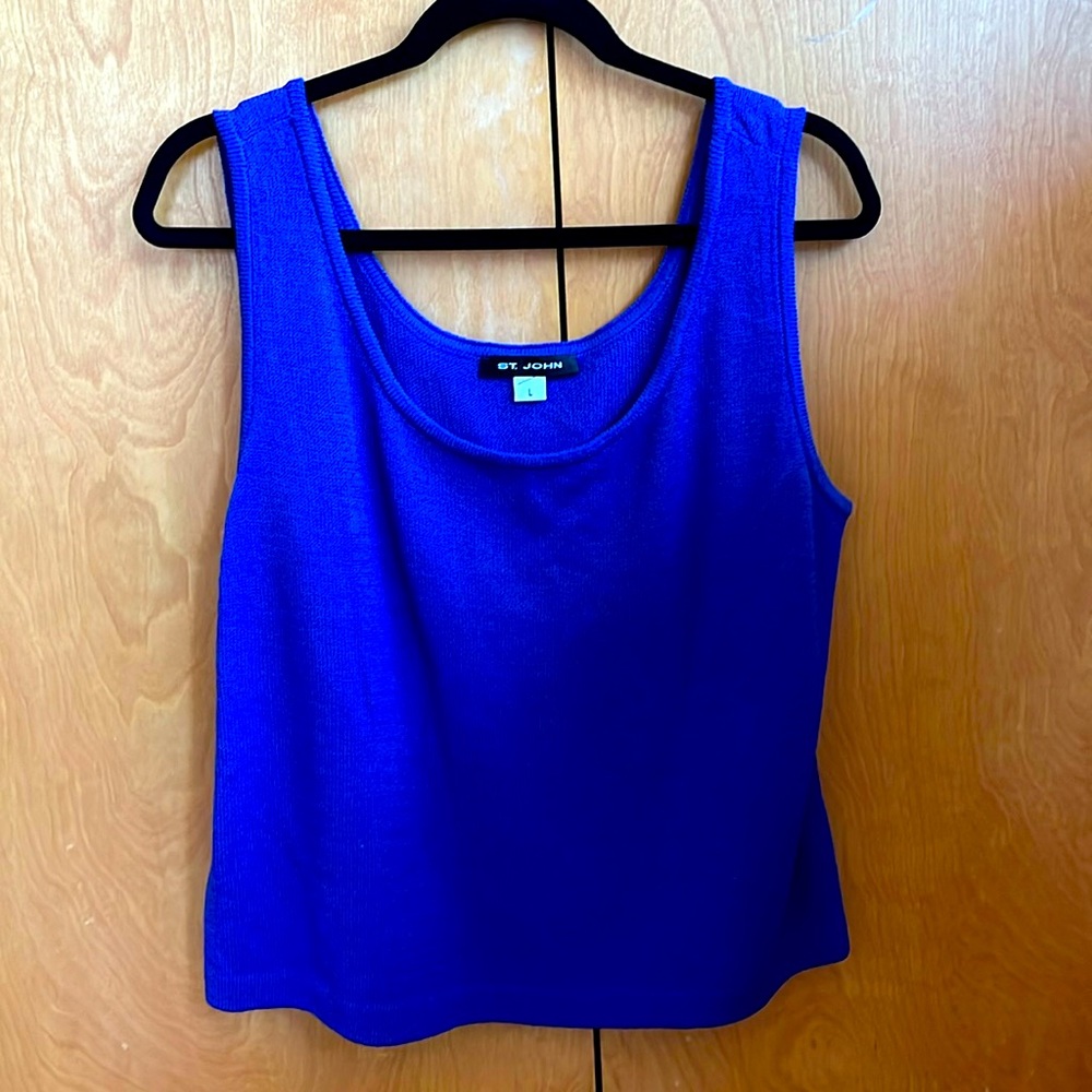 St. John Knits Santana Tank/Shell. Cobalt. Size L. Vintage.